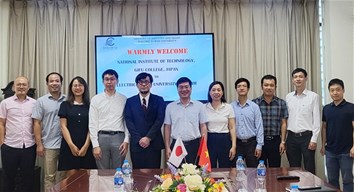 TS. Nguyễn Lê Cường tiếp đón và làm việc với Trường Gifu College (KOSEN)