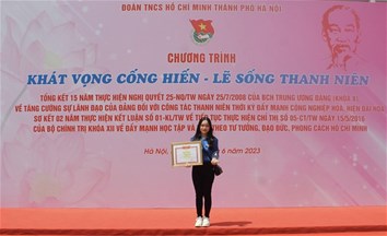 Tuyên dương thanh niên tiên tiến làm theo lời Bác giai đoạn 2021 - 2023