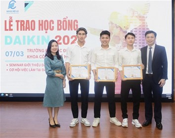 Trao học bổng cho sinh viên kỹ thuật nhiệt và toạ đàm về sản phẩm, công nghệ mới, cơ hội việc làm tại Daikin
