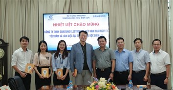 Trường Đại học Điện lực tiếp đón và làm việc với Công ty TNHH Samsung Electronics Việt Nam Thái Nguyên