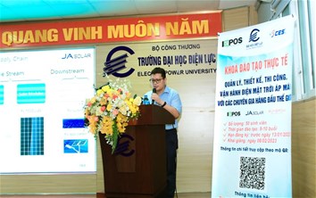 Buổi đào tạo thứ tư về lĩnh vực điện mặt trời áp mái tại Trường Đại học Điện lực